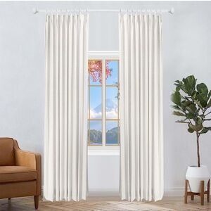 DotheDrape™️ Pinch Pleated Linen Curtain Panel with Light Filtering Lining